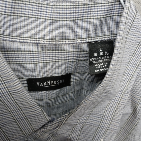 Van Heuson men's long sleeve button front cotton/p - Picture 4 of 7